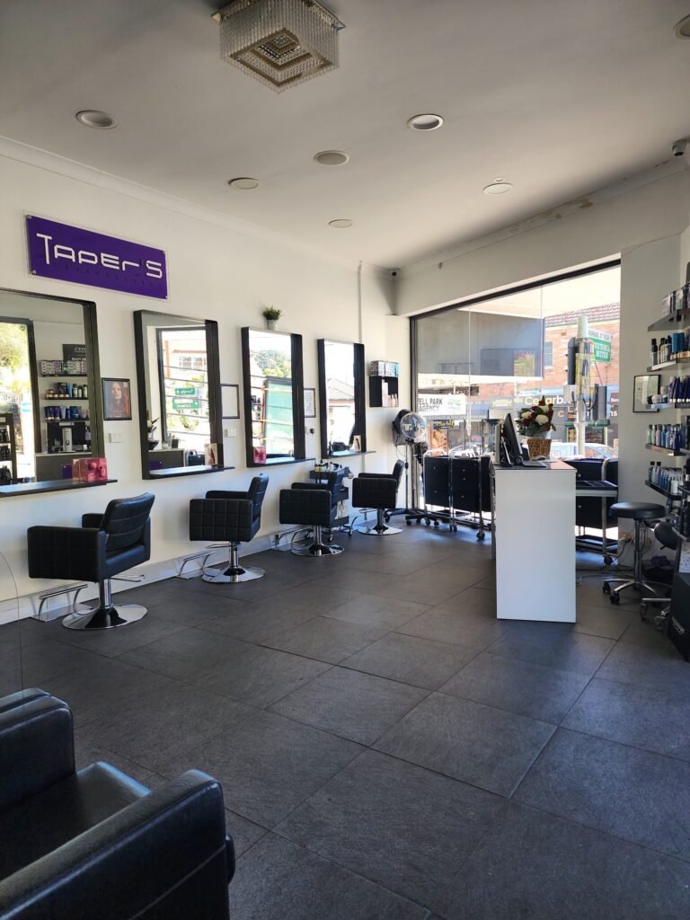 Taper's Hairdressers salon interior